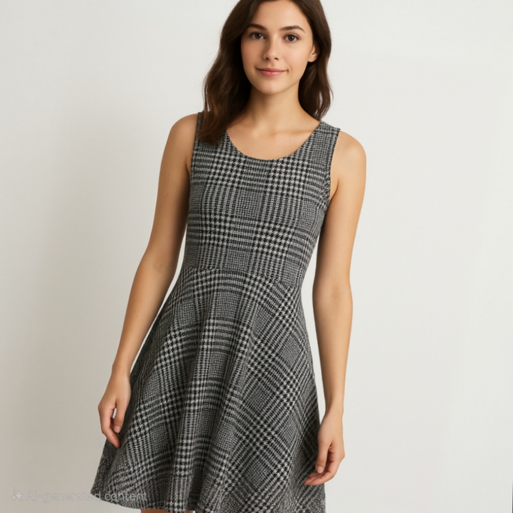 Rolla Coster Black and White Houndstooth Dress